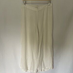 Avaasa white flowy wide leg pants women's size XL comfortable lightweight casual